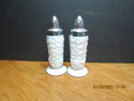 Vintage Westmoreland Milk Glass Grape and Leaves Salt & Pepper Shaker Set.  Shakers are 4.5" tall and the round base is 2". Good condition. No chips or cracks. Very elegant. Price is for set...