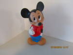  Vintage Illco Toy Hard Plastic Mickey Mouse Coin Bank, good condition shows some wear. 