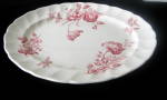 Very Rare find,Johnson Bros.Red-"Day in June" Large Oval Platter. No chips,cracks,nicks,etc. Wonder of wonders! Free Shipping USA Priority Domestic (2-3 days).