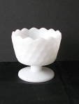 Scallop Top,Diamond Pattern E.O. Brody Milkglass Footed Dessert Dish perfect for Ice Cream,Fruit or just sitting out filled with Candies. I haven't seen this precise Brody Diamond Pattern before and i...