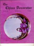 VINTAGE<BR>~CHINA DECORATOR<BR>~AUGUST~1993<BR><BR>The front cover Iris pattern<BR>   by Millie Jones<BR><BR>Back cover Iris platter <BR>    by Lesley Zolob , Goderick, Ont,Canada<BR><BR>Many beautifu...
