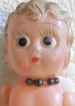 VINTAGE UNKNOWN<BR><BR>~CELLULOID KEWPIE DOLL<BR>~AN ANTIQUE CELLULOID KEWPIE DOLL<BR>~Marked  JAPAN <BR>~THIS IS A LOVELY LITTLE KEWPIE DOLL<BR>~HER ARMS ARE LOOSE <BR>~SHE HAS A WIDE EYED AMAZED EXP...