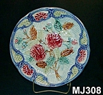 This stunning and very beautiful Majolica "Rose" Plate measures 8" in diameter. Beautiful!!  It is in very good to excellent condition. This is an original - NOT a reproduction! "C...