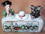 This wonderful set of Matador and Bull Salt & Pepper Shaker Nodders were produced during the 1940's-50's.  Made in Japan.  There are several  variations of this particular set.  (See Item #ND049).  Th...