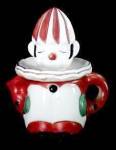 This darling Clown Reamer stands 5 3/4" tall.  Circa: 1940's.  Marked on the bottom in red is, "Hand Painted, Japan". This reamer is not a reproduction but is an original!  It is i...