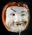 This vintage Winking Pumpkin Face String Holder is made of ceramic and is 5" high. It is made in Japan.  The condition is excellent - having no chips, cracks (or hairlines) or repairs. This strin...