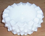 Fenton Milk Glass Hobnail mini ashtray in near mint condition. Pre logo. Stands 1 1/2" tall by 3<BR>1/2" wide.<BR>
