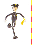 Office is 5.5 inches and comes with his hat and handcuffs.  This action figure Bendos toy is a durable and nonviolent action figure.  Its flexible plastic coated wire construction allows for infinite ...