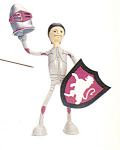 is a 5.5 inch knight and comes with his helmet and shield.  Bendos toy Sir Wincealot is part of Series 1 and comes in his original plastic tube.  This toy is a durable, nonviolent action figure.  The ...