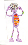 is a 5.5 inch alien and comes with a brain helmet and chest protector.  This toy is a curable, nonviolent action figure.  Its flexible plastic coated wire construction allows for infinite posing possi...