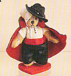 is designed by artist Tina Richardson.  Teddy Bear Phantom wears a black cape lined in red with a black hat, white shit, and red cumber bun.  He comes packaged in his own case with his COA directly fr...