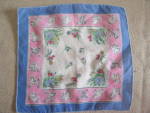 Vintage child size hanky. Small but cute! We used to carry these in our purses at Easter time when we were children! This one has been laundered and ironed. No spots or holes. Features horses, birds, ...