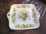 Mason's Strathmore patent ironstone tray. Beautiful small cake tray/platter; elegant as a tidbit/h'orderve tray. Good condition. It is almost 11 inches across x 9.25 the other way. No chips or cracks....