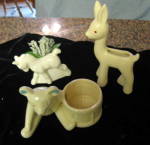 Vintage USA animal planters. = only $11/each! First is the Shawnee deer planter that is 7 tall x 3.75 long. Next is a cute small horse planter that is 3.75 tall x 3.75 long. No chips or cracks. Not ma...