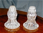 Vintage Occupied Japan shakers. Bottom reads: Made in Occupied Japan. Good condition, no chips or cracks and stand 3.5 inches tall. One is a teensy bit cloudy on bottom, (old salt?), have not had time...