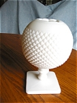 Vintage Westmoreland Milk Glass ivy vase. c:1940's-1982 mark. This vase is very heavy, and has the WG mark on bottom. No chips or cracks; stands 7 tall x 3.5 wide on bottom. I believe this pattern is ...