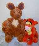  <BR>Disney World TIGGER Winnie The Pooh Stuffed Plush Toy + Kangaroo Too++<BR>One is Disney and the other is a Kangaroo, not disney
