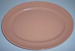 THIS IS A VERY HARD TO FIND FRANCISCAN EL PATIO GLOSS CORAL EARLY STYLE PLATTER MEASURING 13-1/8" BY 10-1/8".  OVAL GMcB INK MARK.  JUST THE SMALLEST HINT OF USE AND HAS NO NICKS, CHIPS, CRA...
