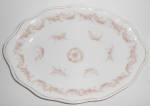 This is an offering for a lovely Scherzer 15-1/4" by 10-1/2" pink floral gold banded platter.<BR><BR>"MIGNON" Z.S. &CO BAVARIA ink mark.<BR><BR>There is wear to the gold bands and ...