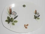 This is an offering for a 12-1/8" by 9-3/4" Midwinter Pottery platter in the lovely Riverside pattern.<BR><BR>There is light glaze crazing and has no nicks, chips, cracks or repairs. <BR><B...