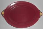 This is an offering for a lovely Coors Pottery Rosebud red platter.<BR><BR>There is a pinhead size glaze flaw on the body, numerous smaller flaws, has surface use and is without any nicks, chips, crac...