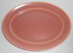 This is an offering for a pristine Homer Laughlin Wells Art Glaze rose 13-3/8'' by 10-3/16" platter.<BR><BR>The glaze is inconsistent between the pieces available.<BR><BR>Just a hint of use and h...