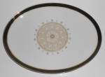 This is an offering for a Fine China of Japan gold banded 14-1/8" by 10-1/2" platter.<BR><BR>Aquarius Fine China MADE IN Japan 3518 ink mark.<BR><BR>Not a hint of use and has no nicks, chips...
