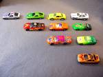 A lot of 10 diecast toys, various makes and models. 