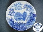 The Thames At Pangbourne Blue/White Plate Pountney & Co England featuring a scene of The Thames at Pangbourne Berkshire England made by Pountney & Co Ltd. backstamp is also marked England Est 1693 Gre...