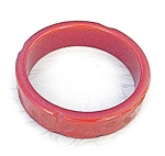 Bakelite Carved Bangle simichrome tested with flying colors. The color is carnelian so  not true 'Orange' 3/4 of an inch wide  inner diameter 2 5/8.