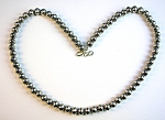 Sterling Silver 19 Inch Necklace Ethnic Designs approx 7mm with a hook clasp. 