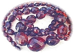 36 inch Opera length graduated Cherry Amber Beads Necklace largest center bead 1 1/8 inches wide 7/8 inches long they graduate from there clasp has a little thread missing, so the beads will have to h...