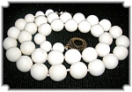 Beautiful Creamy Bone Ivory Beads purchased from a lady from China in the 40s she re-strung them. Each bead is hand knotted with a goldtone toggle clasp. There are 6 10mm beads either side of the togg...