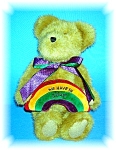 Boyds Bear 10 Inches with Original Paper Labels carrying a Rainbow in front of him which reads 'What a Friend We Have In Jesus' bear is Pellet Filled and in Very Good Condition comes from a Smoke Free...