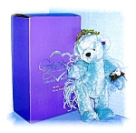 Annette Funicello Blue Mohair 13 1/2 inch Teddy Bear  called Birdie fully jointed  in his original box  certificate of authenticity #3383 of $20.000 mint condition.