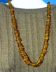 Baltic Amber 29 inch Graduated necklace honey amber nugget beads widest part is 5/8 of an inch   
