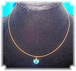 16 Inch 14K Yellow Gold Necklace that is very thin and flexible, and is marked in 3 places 14K, the clasp, and both ends. The necklace has a lobster clasp. The bezel set pendants are Blue topaz color ...