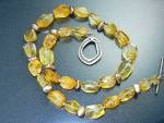 Retired Silpada Sterling Silver Citrine Necklace Toggle Clasp 18 Inches Toggle Clasp