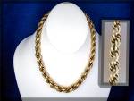 <BR><BR>Great Golld fill Thick Graduated 16 inch Rope Necklace. It is 1/4 inch to 1 inch in thed Center and looks just like the Real thing. <BR><BR><BR>
