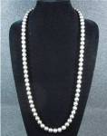Silver Plate Navajo Pearls Necklace 21 Inches 9mm Beads. Look Great on.