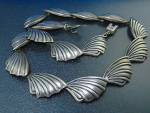 Taxco Mexico Sterling Silver Eagle 23 17 Inch Necklace 17 Inches 3/4 inch widest Part 44 Grams Push Clasp