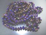 Crystal Purple Irridescent Faceted Necklace 84 Inche