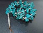 Native American Turquoise Nuggets and Heishi Necklace Copper S Clasp 28 Inches