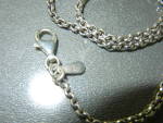 Sterling Silver Chan Necklace lobster Clasp 16 Inches.
