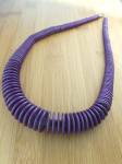 Beautiful Deep Purple Graduated bead necklace African Sugilite with Sterling Silver Points and Hook Clasp 19 Inches.