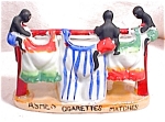 Made in Japan,Black Collectible and a Tobacciania item.  There, did we get it all?  What category to choose for this nice Japanese porcelain figural smoking set.  Features 3 black men climbing over a ...