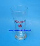 Lot includes 7 glasses, 6" tall, Great condition without problems. Red painted Coors advertising. Clear glass. <BR><BR>Keywords: memorabilia collectible collectibles collectable collectables vint...
