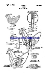 Great Gift! Matted and ready to pop into a standard frame: 1940s Laying Hen Mechanical Toy<BR><BR>This wonderful reproduction of the original patent graphic is crisply printed on luxurious Ivory Parch...