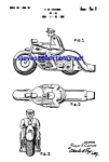 Great Gift! Matted and ready to pop into a standard frame: 1950s Police Motorcycle Whistle Toy<BR><BR>This wonderful reproduction of the original patent graphic is crisply printed on luxurious Ivory P...