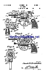 Great Gift!  Matted and ready to pop into a standard frame:  Patent Illustration for a 1930s Hubley Toy Cap Pistol<BR><BR>This wonderful reproduction of the original patent graphic is crisply printed ...